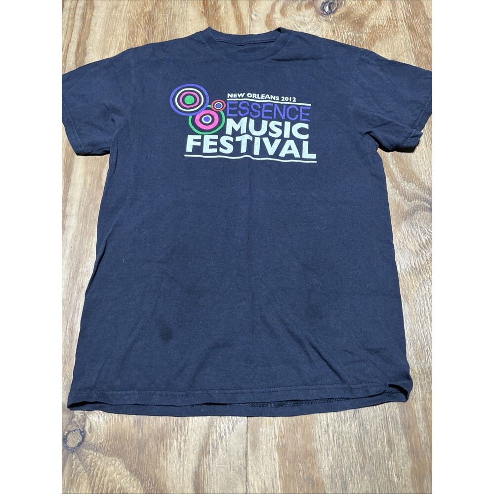 Essence Music Festival New Orleans 2012 Cotton Crewneck Black T shirt Medium @G3